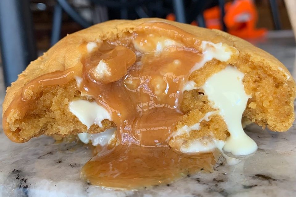 Salted Caramel White Choc Cookie, Custard Canteen (image supplied)