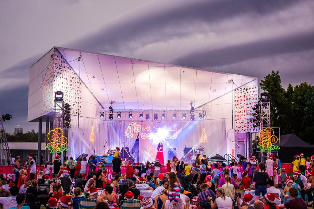 The Gold Coast’s Christmas Carols ‘calendeer’ is lit