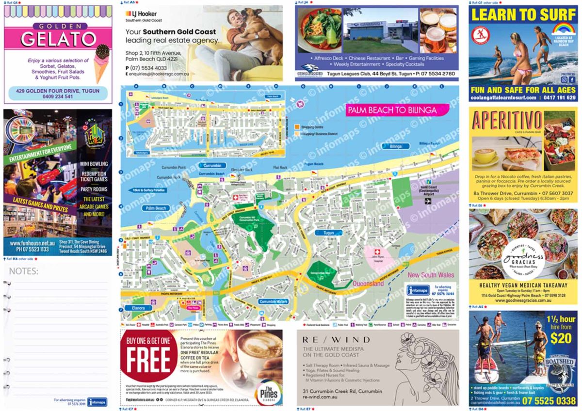 gold coast tourist map