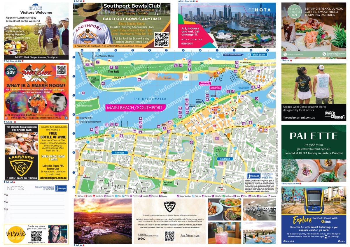 Free Tourist Maps Of The Gold Coast | Inside Gold Coast