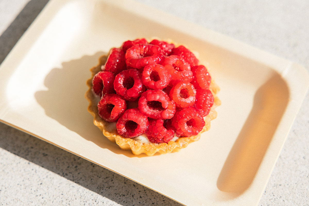 Raspberry tart at Sacre Coeur Patisserie, Southport (Image: © 2024 Inside Gold Coast)