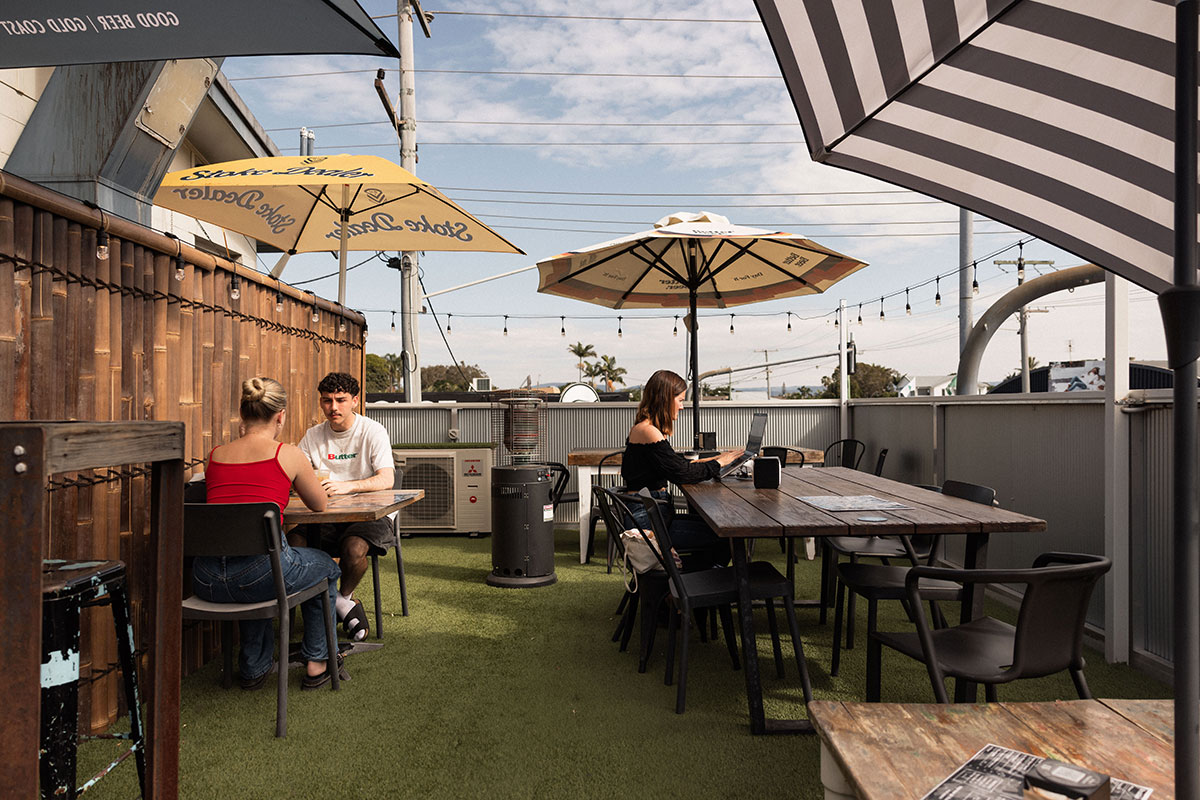 Rooftop seating at Pretty Handsome, Miami (Image: © 2024 Inside Gold Coast)