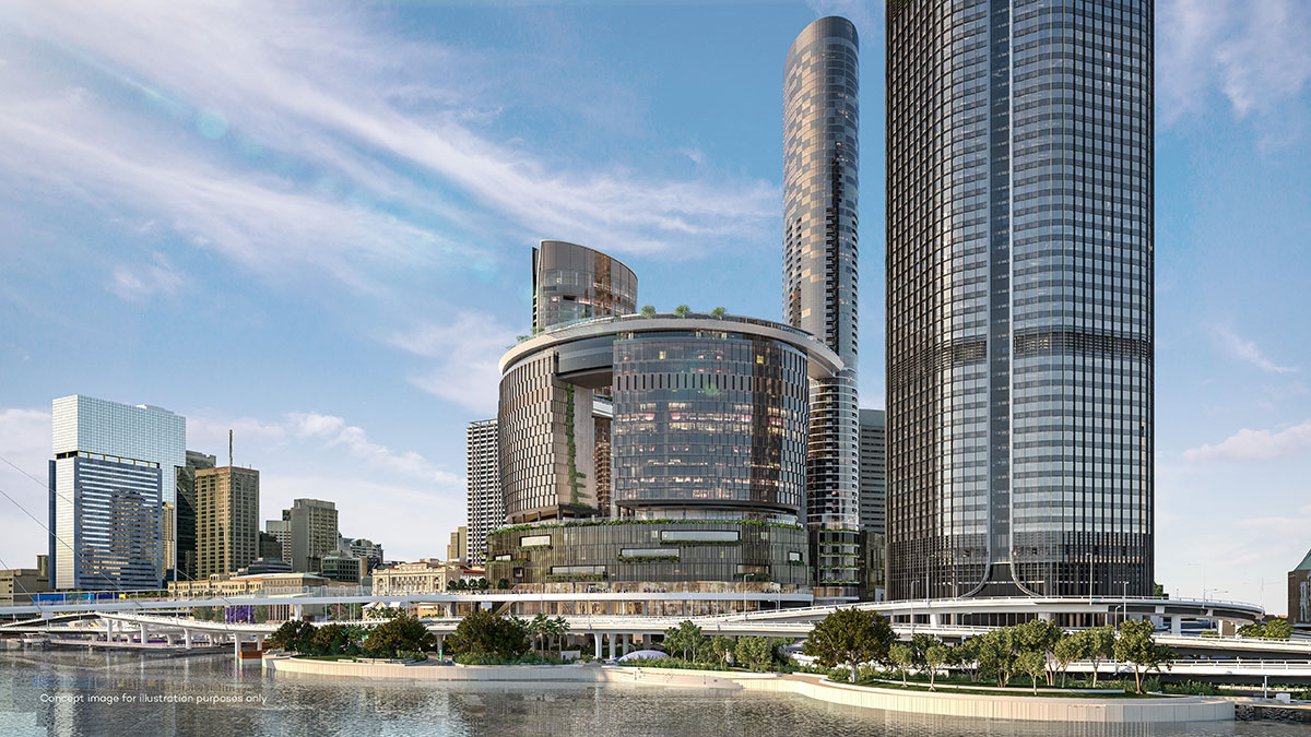 The Star Brisbane & Queen's Wharf Aerial Concept Image (image supplied)