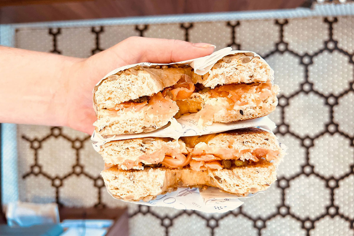 Bagel at Scout Coffee & Bagels, Labrador (image supplied)