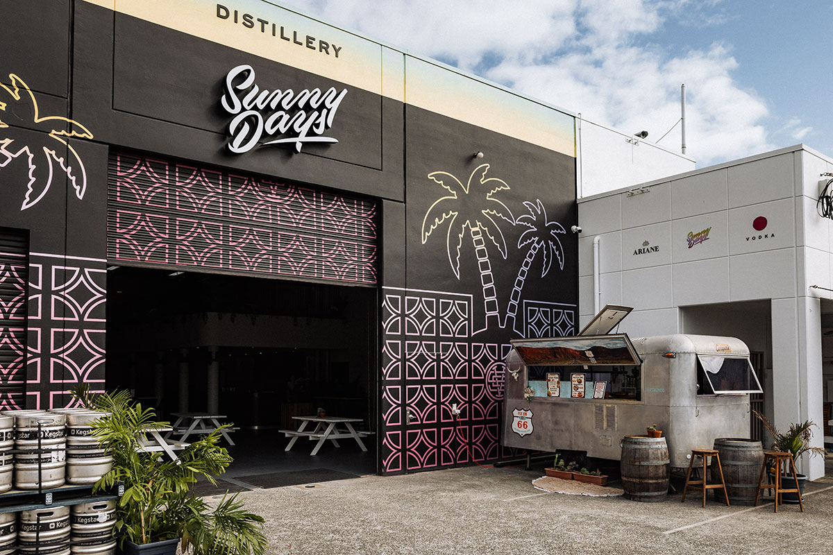 Exterior of Sunny Days Distillery, Burleigh Heads (Image: © 2024 Inside Gold Coast)