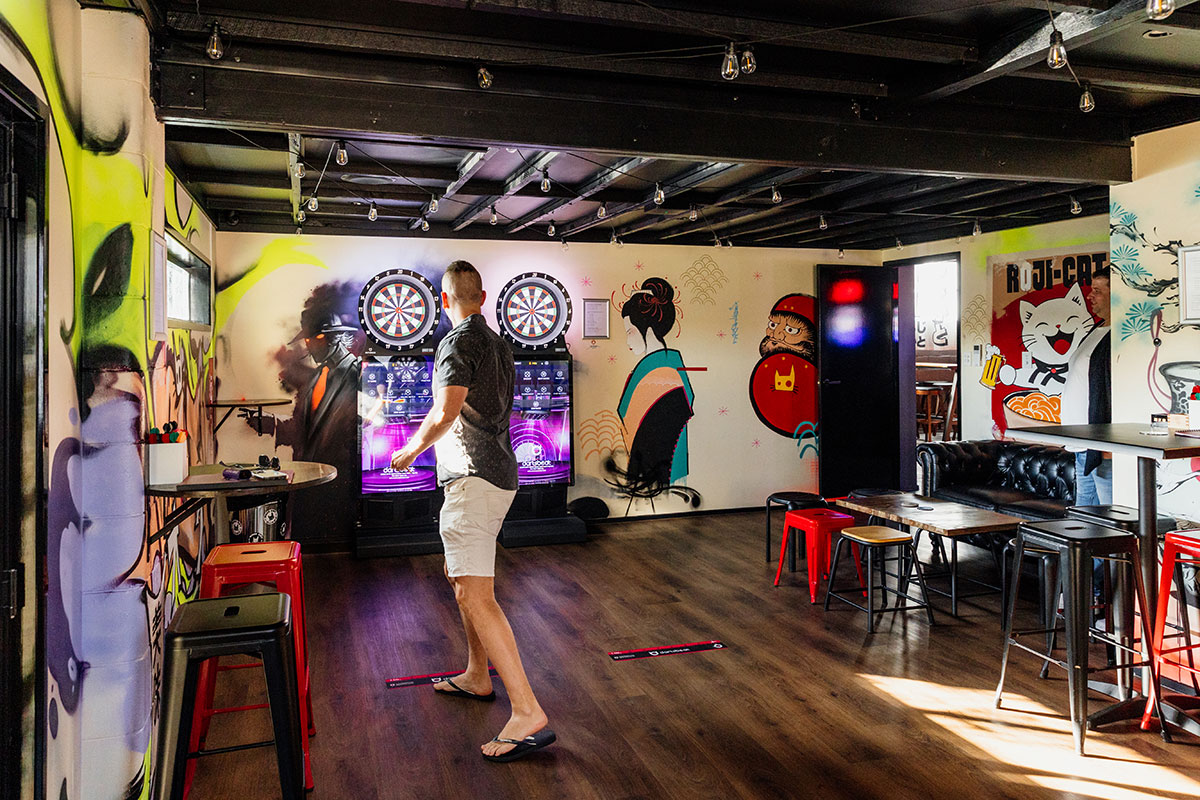 Darts room at Roji Cat, Miami (Image: © 2024 Inside Gold Coast)