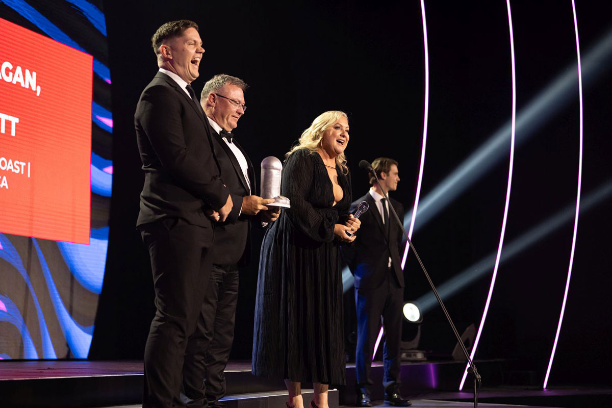 Triple M Gold Brekky team took out BEST ON AIR TEAM (PROVINCIAL) at the ACRAs (image provided)