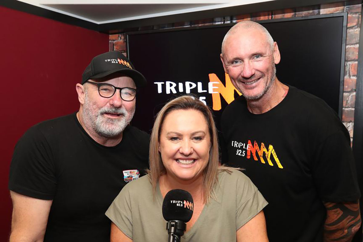 Ali, Spida and Flan, Triple M Gold Brekky team (image supplied)