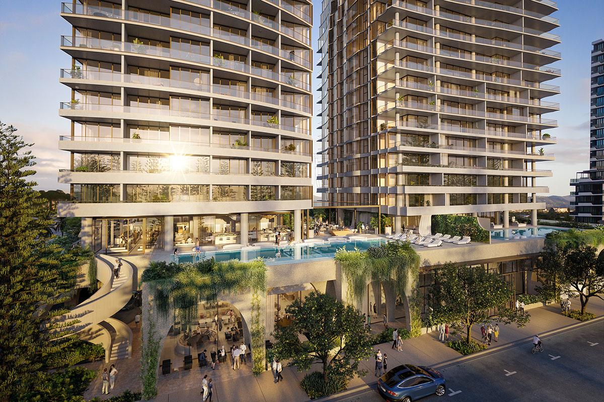 Mondrian Gold Coast External Renders (image supplied)