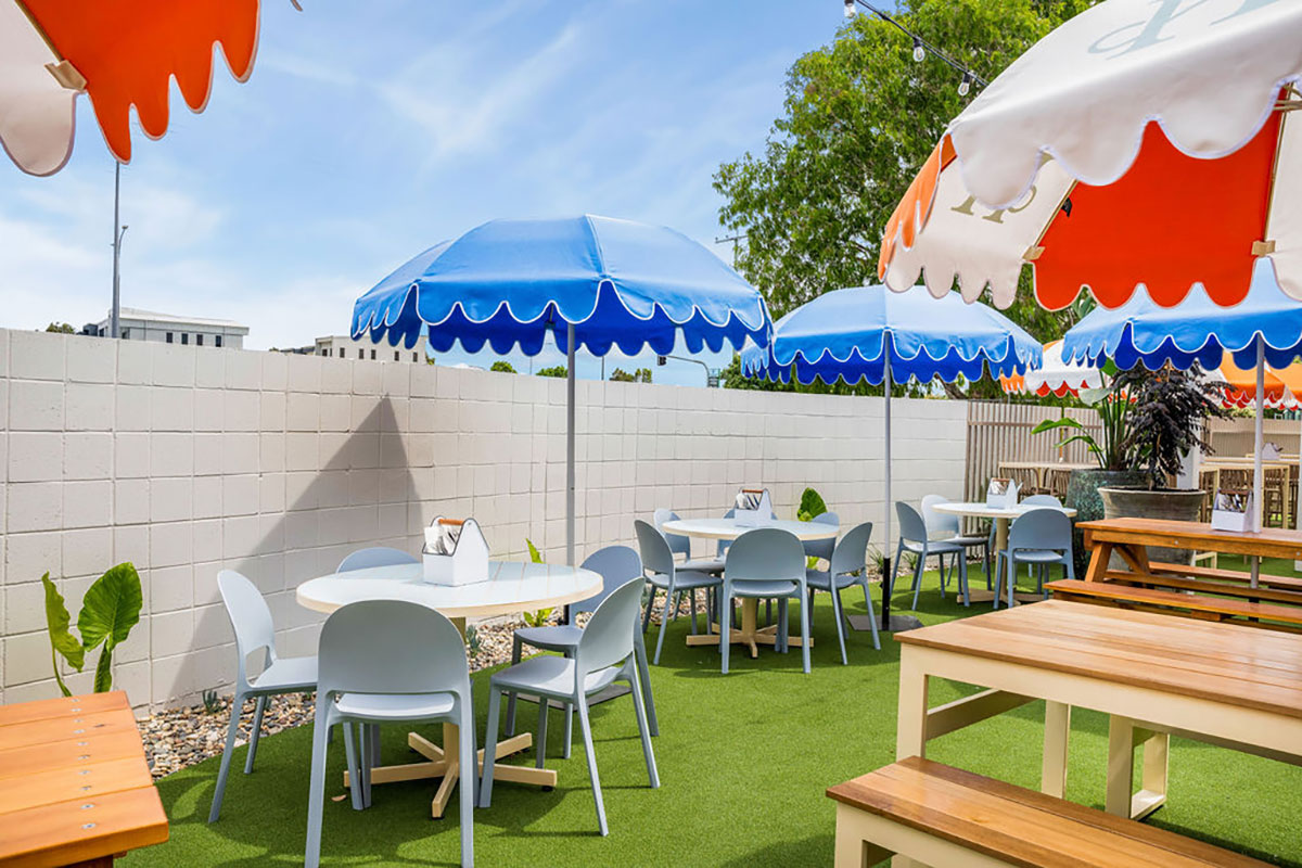 Beer Garden at Hope Island Tavern, Hope Island (image supplied)